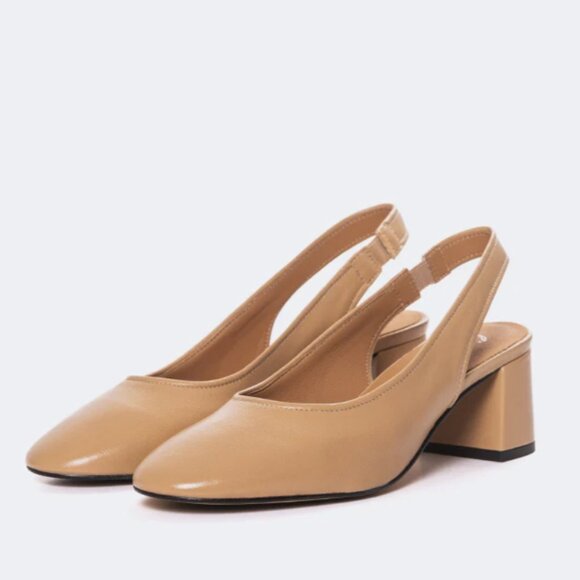 L’INTERVALLE Jarotes 38 camel slingback NWT - Picture 1 of 12